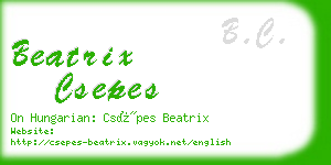 beatrix csepes business card